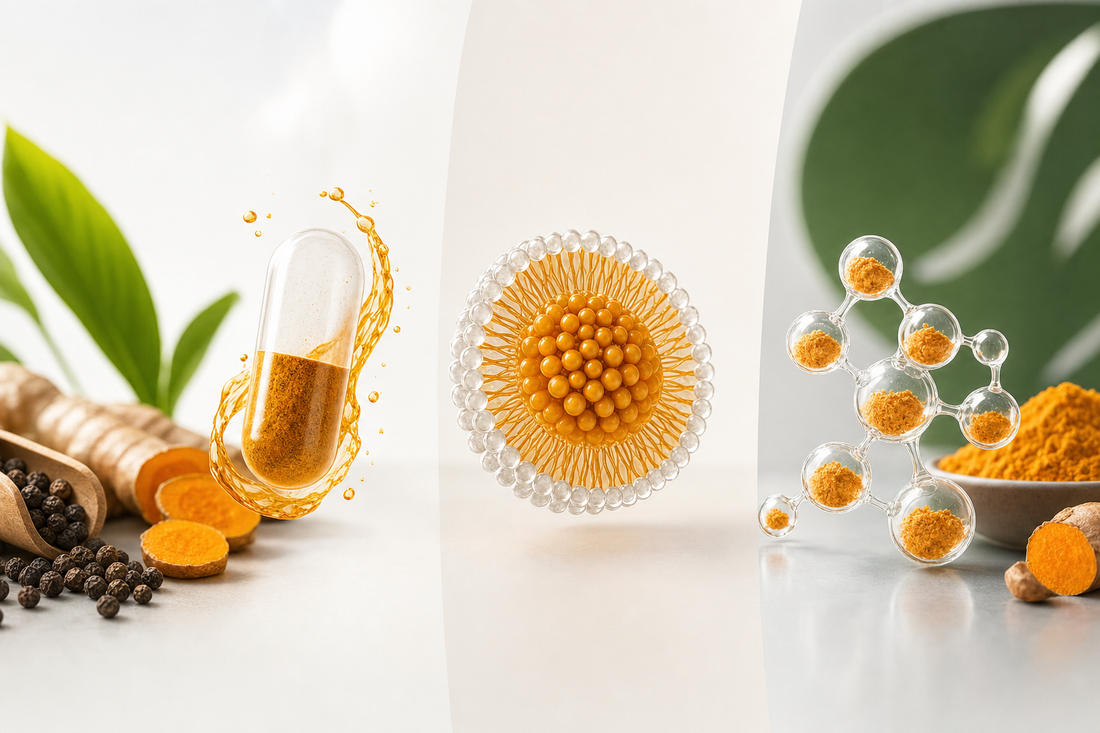 Curcumin Bioverfügbarkeit: Piperin vs. Liposomal vs. Phytosom - Welche Form wirkt am besten?