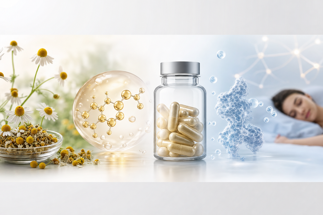 Apigenin Wirkung: Warum das Flavonoid aus Kamille als CD38-Inhibitor und Schlaf-Supplement so viel Aufmerksamkeit bekommt