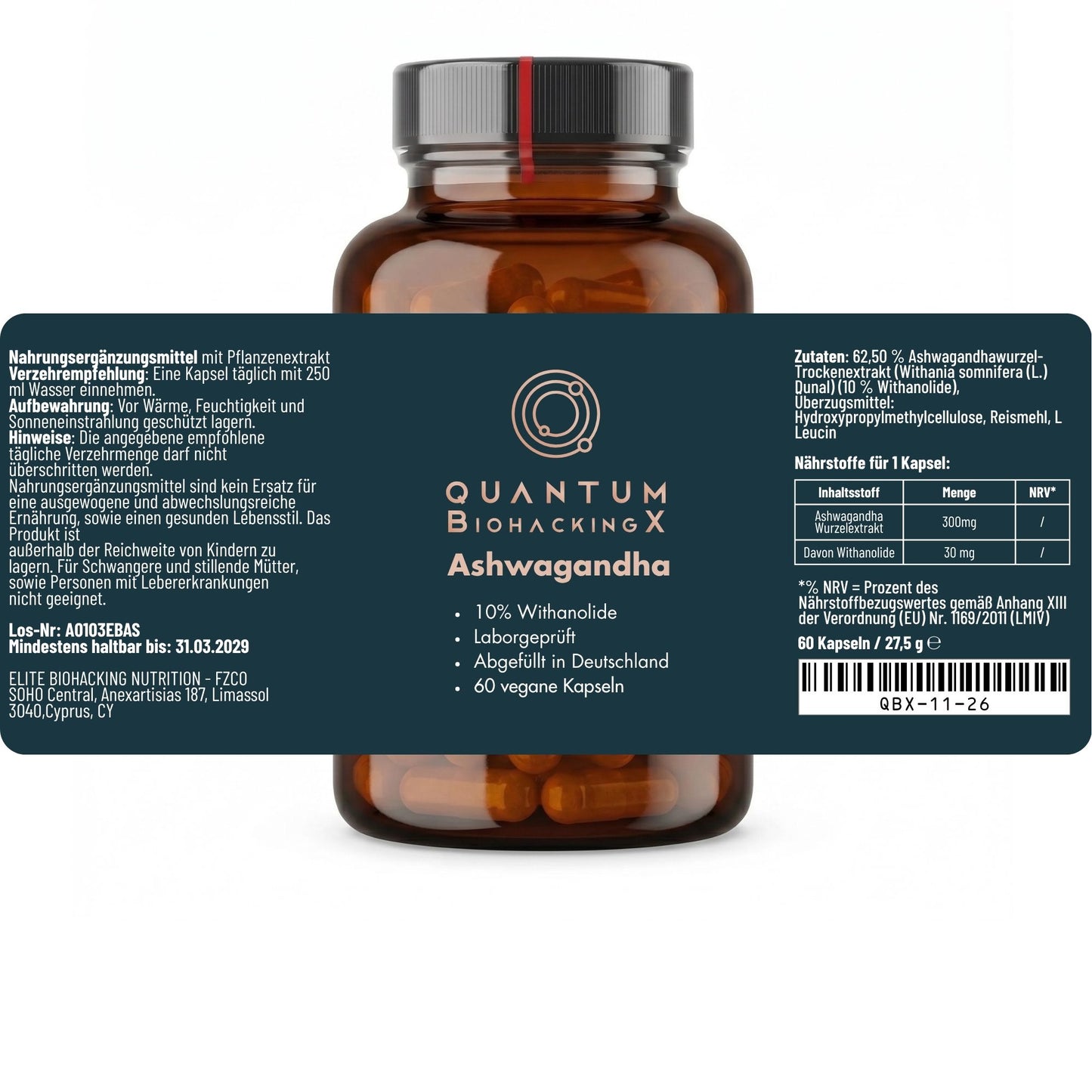 Ashwagandha (300mg / 10% Withanolide) - 60 Kapseln