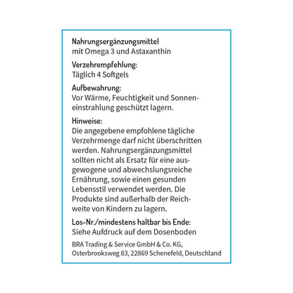 Omega 3 mit natürlichem Astaxanthin und Vitamin E