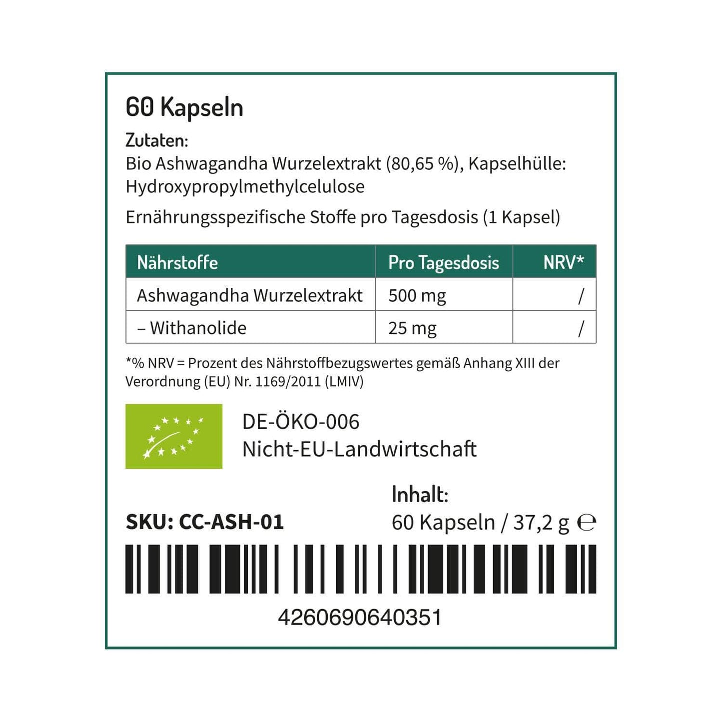 Bio Ashwagandha Kapseln