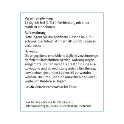 Omega 3 flüssig mit Vitaminen und Antioxidantien - Geschmack: natürlich