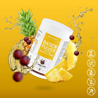 Basencitrat mit Vitamin C aus Camu-Camu, D3, K2, Magnesium und Calcium - Geschmack: Ananas Basenpulver