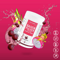 Basencitrat mit Vitamin C aus Camu-Camu, D3, K2, Magnesium und Calcium - Geschmack: Drachenfrucht Basenpulver