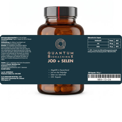 Jod (Kelp Alge) + Selen (Selenhefe) - 250 Kapseln