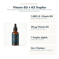 Vitamin D3 + K2 Tropfen: die wichtigsten Fakten auf einen Blick