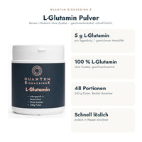 L-Glutamin Pulver: die wichtigsten Fakten auf einen Blick