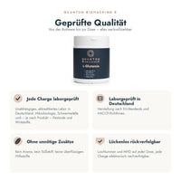 L-Glutamin Pulver: geprüfte Qualität – laborgeprüft, Deutschland, ohne unnötige Zusätze
