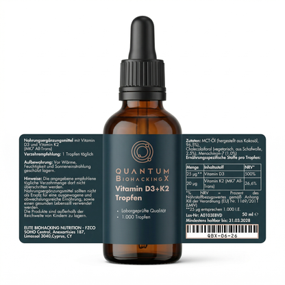 Vitamin D3 (1.000 I.E) + K2 Tropfen - 50ml