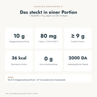 Kollagenpeptide + Vitamin C: das steckt in einer Portion (Nährstoffe, Zutaten)